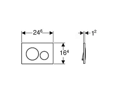 Клавиша смыва Geberit Sigma 20 115.882.01.1 Белый матовый лак Клавиша смыва Geberit Sigma 20 115.882.01.1 Белый матовый лак