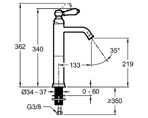 Смеситель для раковины Jacob Delafon Louise E24361-BCN Золото матовое