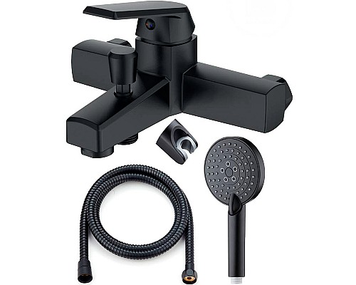 Смеситель для ванны Orange OneLife P02-300b Черный матовый