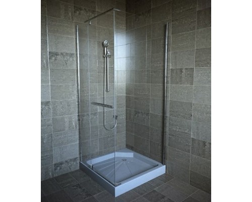 Душевой уголок Ceruttispa 90x90 MIMI ZQ91T 7705 профиль Хром стекло прозрачное