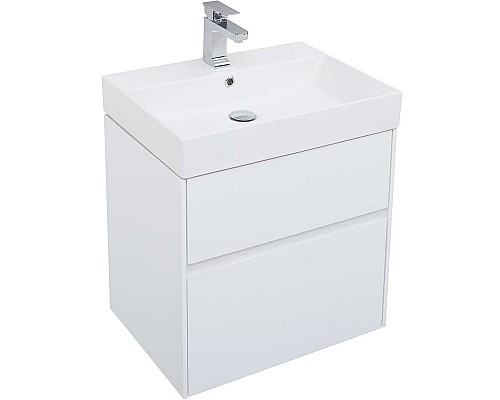 Тумба с раковиной Aquanet Бруклин 60 212596 подвесная Белая