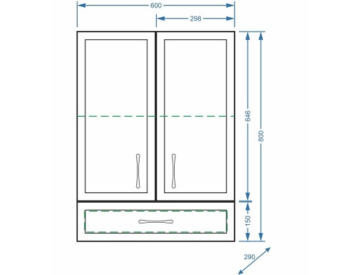 Подвесной шкаф Stella Polar Концепт 60 SP-00000141 Белый