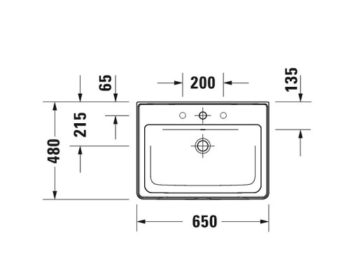 Раковина Duravit D-Neo 65 2367650000 Белая