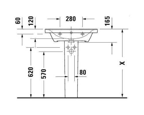 Раковина Duravit D-Neo 65 2367650000 Белая