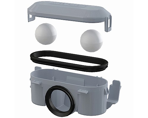 Гидрозатвор Alcaplast P065-ND для душевого лотка комбинированный Серый