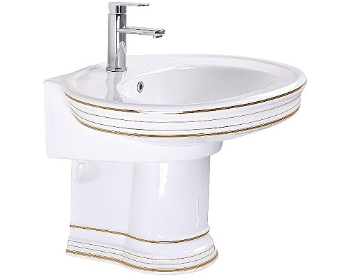 Раковина CeramaLux Lux Classic 75 4290 Белая Раковина CeramaLux Lux Classic 75 4290 Белая