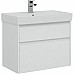Тумба с раковиной Aquanet Nova Lite 75 245244 подвесная Белая глянцевая
