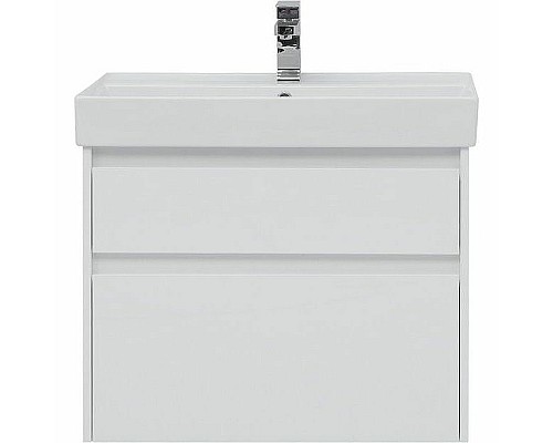 Тумба с раковиной Aquanet Nova Lite 75 245244 подвесная Белая глянцевая