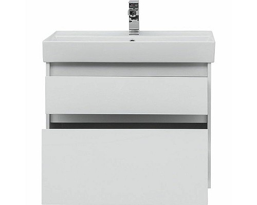 Тумба с раковиной Aquanet Nova Lite 75 245244 подвесная Белая глянцевая