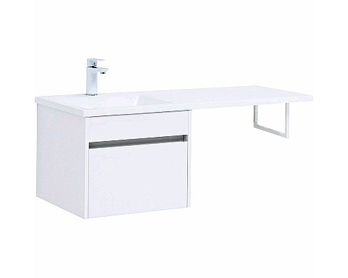 Тумба с раковиной Aquanet Токио 110 L 239208 подвесная Белая