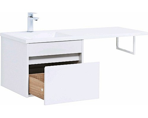 Тумба с раковиной Aquanet Токио 110 L 239208 подвесная Белая