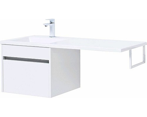 Тумба с раковиной Aquanet Токио 110 L 239208 подвесная Белая