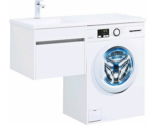 Тумба с раковиной Aquanet Токио 110 L 239208 подвесная Белая