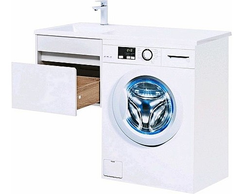 Тумба с раковиной Aquanet Токио 110 L 239208 подвесная Белая