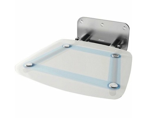 Сиденье для душа Ravak Ovo B II Blueline B8F0000055 Прозрачно-белое Голубые полосы