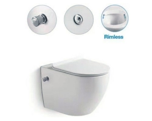 Унитаз биде SantiLine SL-5002SM-BD подвесной Белый с сиденьем Микролифт