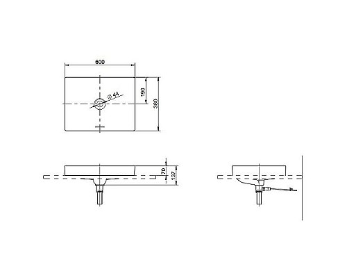 Раковина Toto TR 60 L4716RE#XW Белая Раковина Toto TR 60 L4716RE#XW Белая