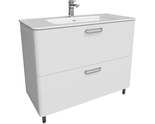 Тумба с раковиной Iddis Brick 100 BRI10WFi95K Белая