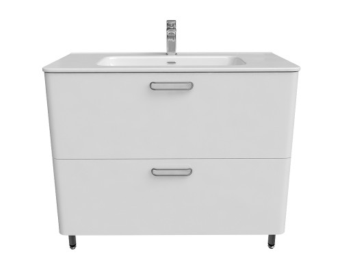 Тумба с раковиной Iddis Brick 100 BRI10WFi95K Белая