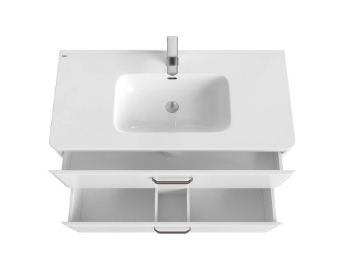 Тумба с раковиной Iddis Brick 100 BRI10WFi95K Белая