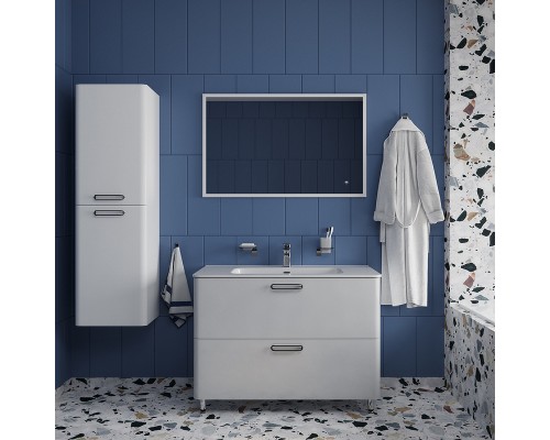 Тумба с раковиной Iddis Brick 100 BRI10WFi95K Белая