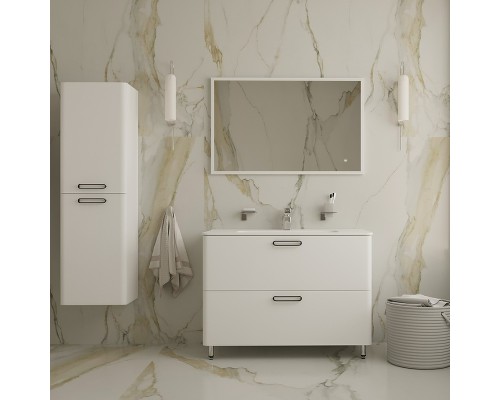 Тумба с раковиной Iddis Brick 100 BRI10WFi95K Белая