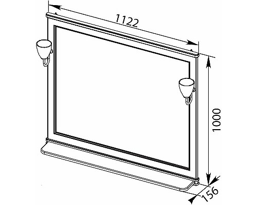 Зеркало Aquanet Валенса 110 180291 Белое