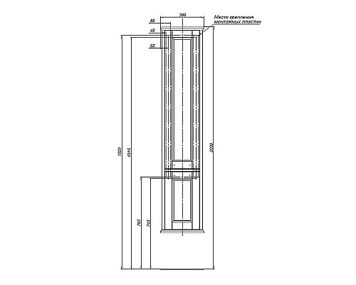 Шкаф пенал Aquanet Бостон 36 R 209681 подвесной Белый