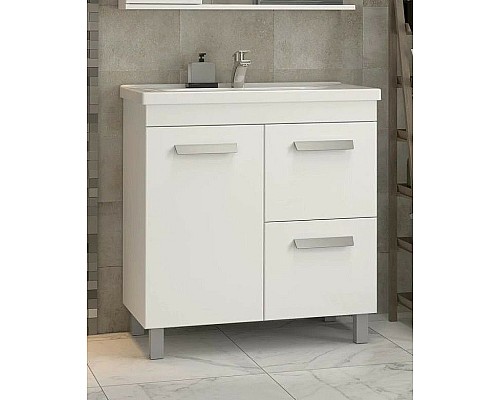 Тумба под раковину Vigo Nova 80 tn.NOV.MIR.80.1D.2Y Белая