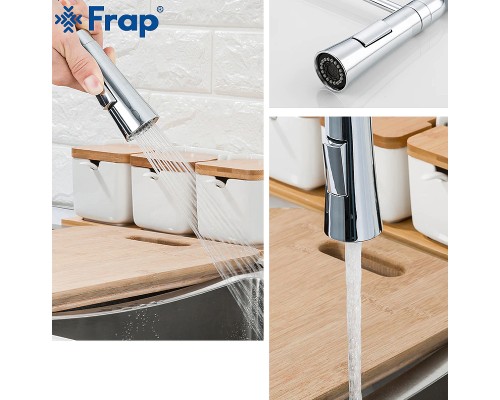 Смеситель для кухни Frap F4452-8 Белый Черный