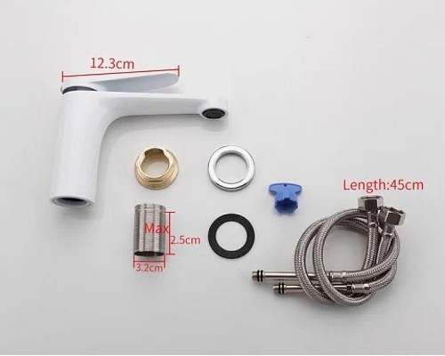 Смеситель для раковины Frap H45 F1045 Белый Хром