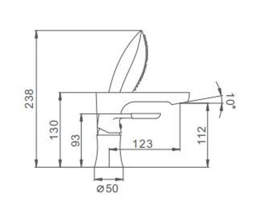 Смеситель на борт ванны Frap H34 Белый Хром
