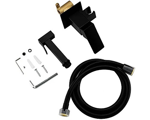 Гигиенический душ со смесителем Frap F7506-6 Черный матовый Гигиенический душ со смесителем Frap F7506-6 Черный матовый