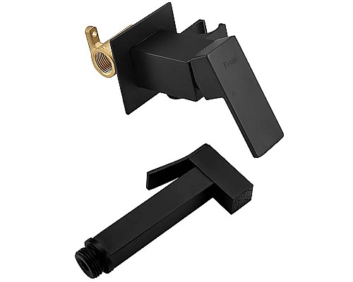 Гигиенический душ со смесителем Frap F7506-6 Черный матовый Гигиенический душ со смесителем Frap F7506-6 Черный матовый
