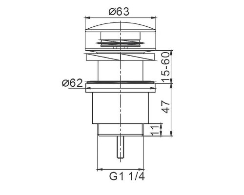 Донный клапан Frap F62-4 click-clack Бронза