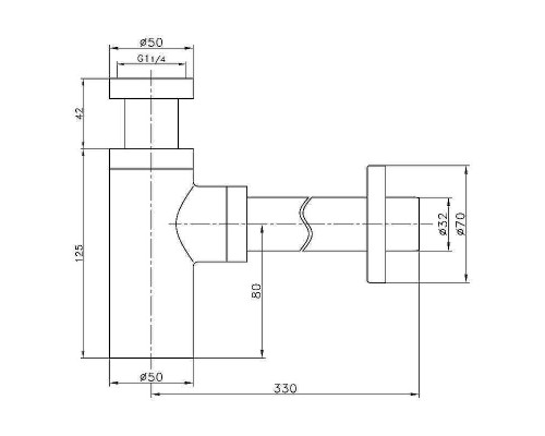 Сифон для раковины Frap F82-4 Бронза