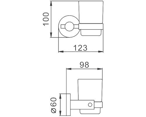 Стакан для зубных щеток Frap F302 F30206 Черный матовый