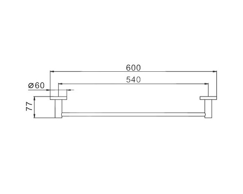 Полотенцедержатель Frap F302 F30201 Черный матовый