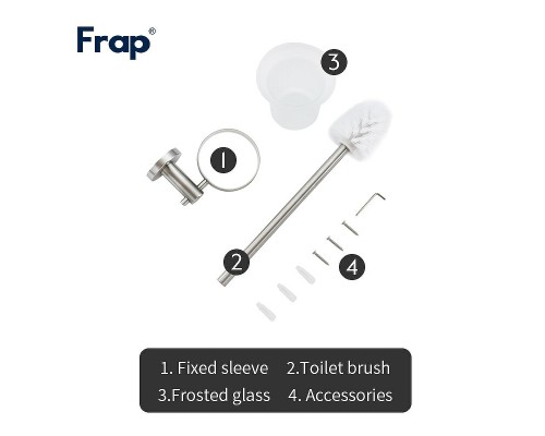 Ершик для унитаза Frap F301 F30110 Сатин