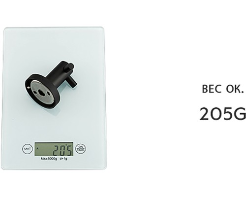 Двойной крючок Frap F302 F30205-2 Черный матовый