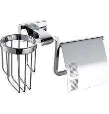 Держатель туалетной бумаги и освежителя воздуха Gappo G0703-10 с крышкой Хром