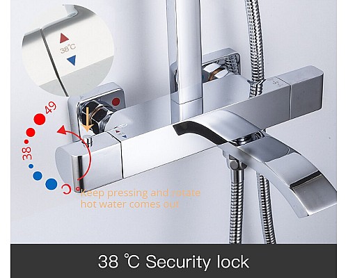 Душевая система Gappo G07 G2407-40 с термостатом Хром