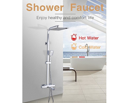 Душевая система Gappo G07 G2407-40 с термостатом Хром