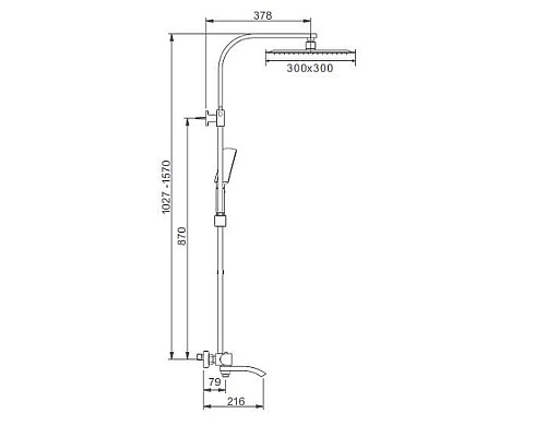 Душевая система Gappo G07 G2407-40 с термостатом Хром