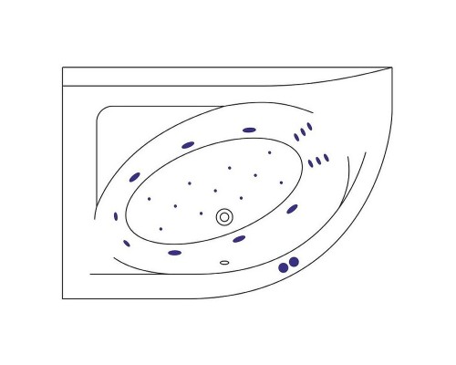 Акриловая ванна Excellent Aquarella 150x100 L WAEX.ARL15.ULTRA.CR с гидромассажем