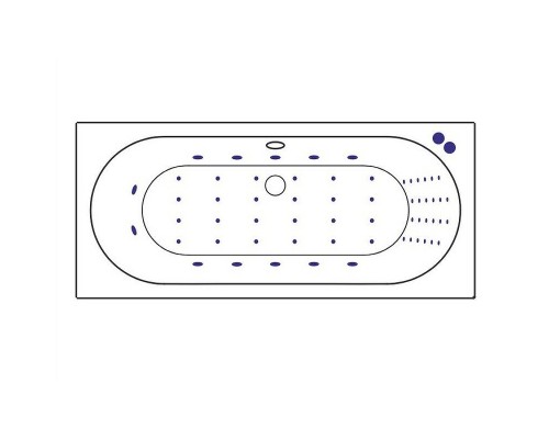 Акриловая ванна Excellent Oceana Slim 170x75 WAEX.OCE17S.NANO.CR с гидромассажем