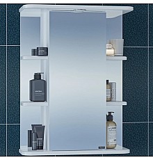 Зеркальный шкаф СанТа Герда 55 101021 с подсветкой Белый