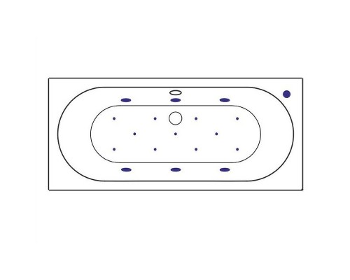 Акриловая ванна Excellent Oceana Slim 160x75 WAEX.OCE16S.RELAX.GL с гидромассажем