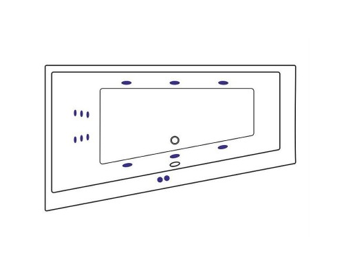Акриловая ванна Excellent Sfera Slim 170x100 L Line Бронза с гидромассажем