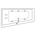 Акриловая ванна Excellent Sfera Slim 170x100 L Line Бронза с гидромассажем